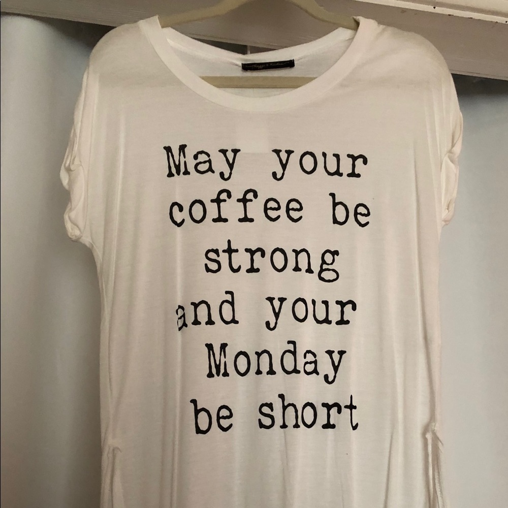 White quote shirt